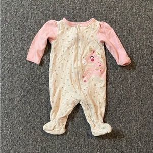 0-3M Girls Unicorn sleep and play